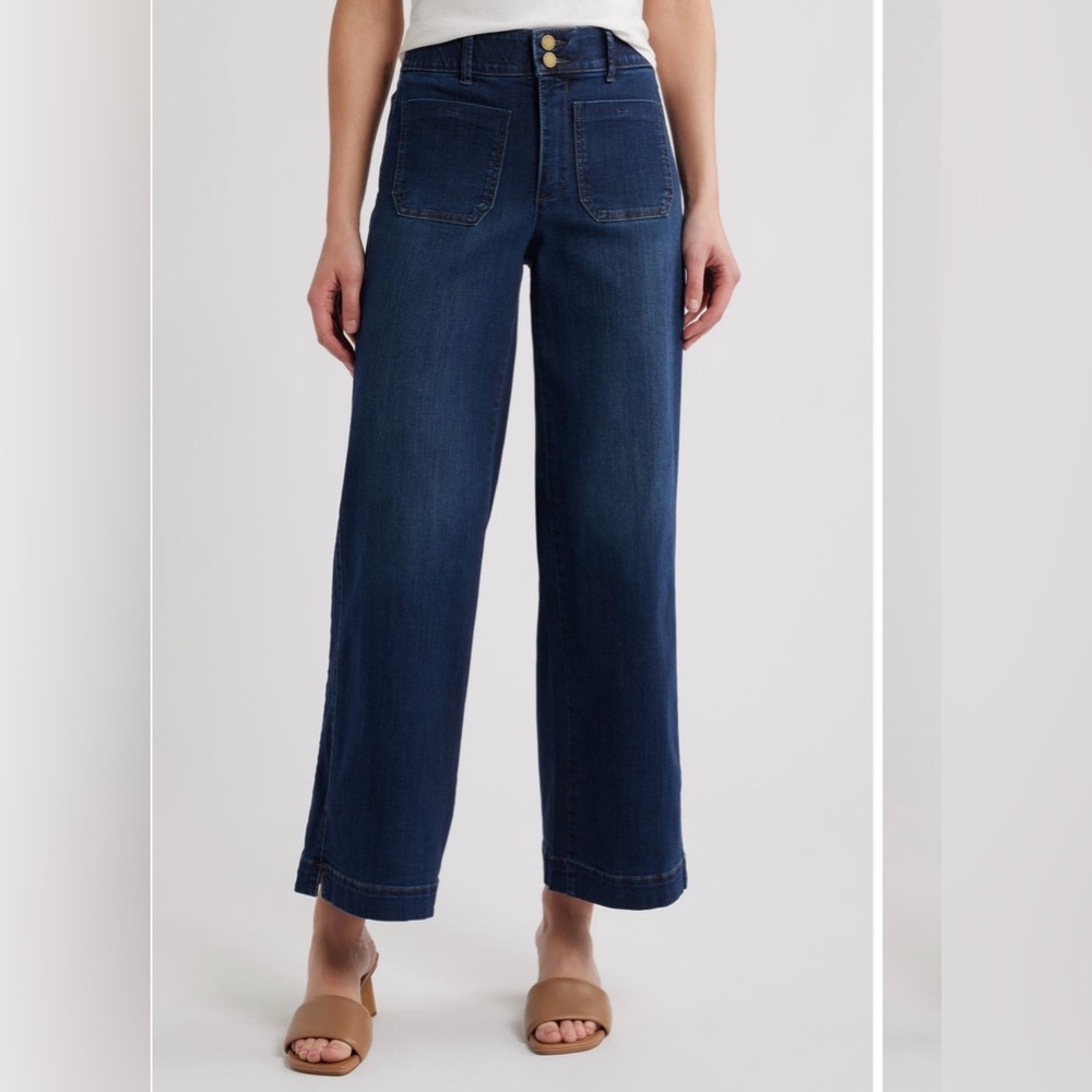 Wit & Wisdom Blue Flare Wide Leg Jeans